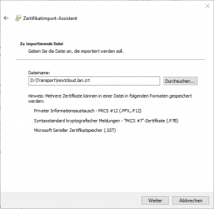 Windows 10: selbst signiertes SSL-Zertifikat importieren – Allerstorfer.at