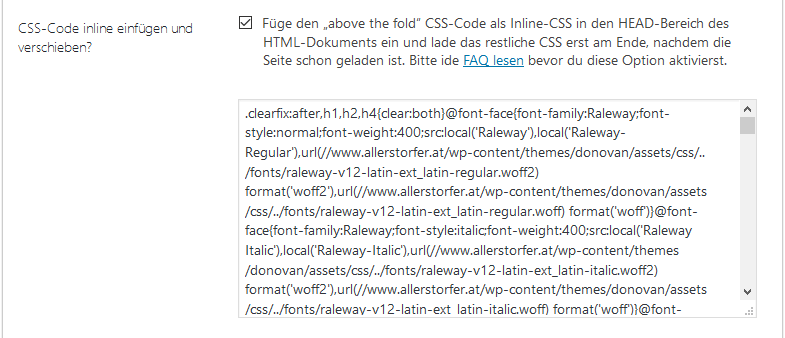 CSS-Option Inline-CSS