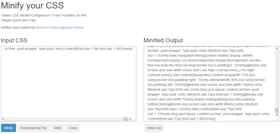 CSS Minifier