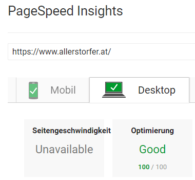 Google PageSpeed Insight Desktop 100/100